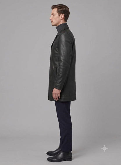Emberly Napa Leather Trench Coat