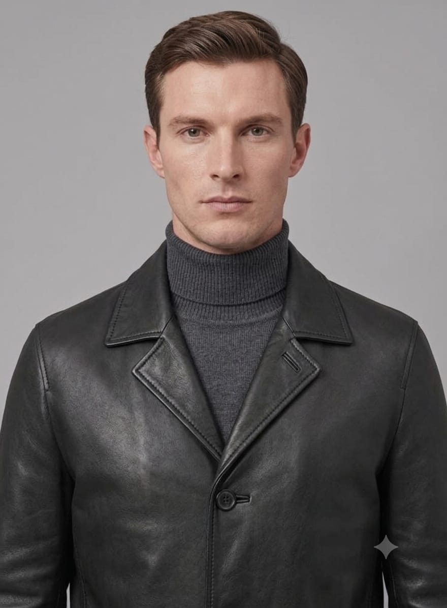 Emberly Napa Leather Trench Coat