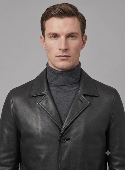 Emberly Napa Leather Trench Coat