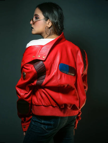Red Capsule Akira Kaneda Leather Jacket For Women