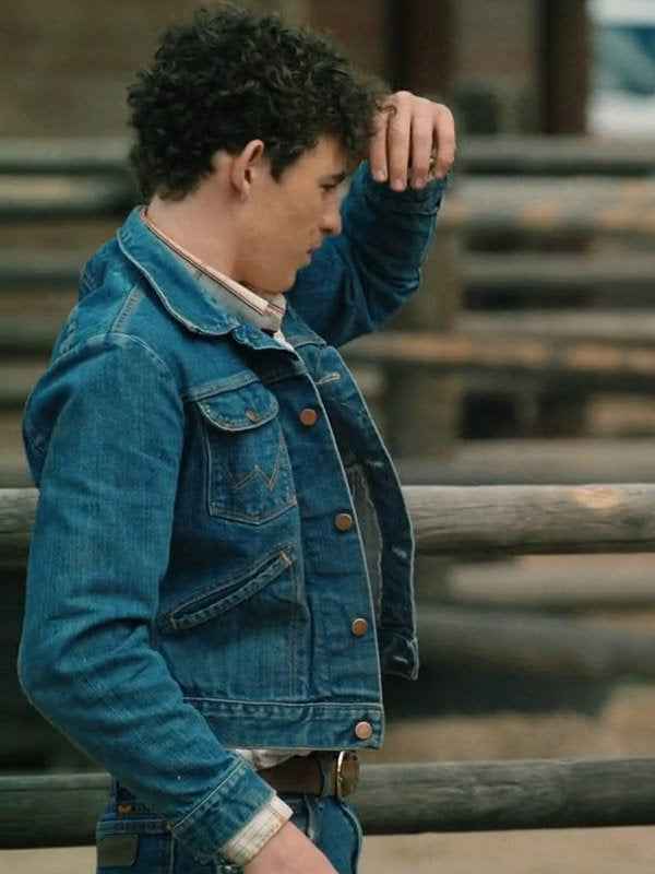 Yellowstone Season 5 Finn Little Denim Jacket