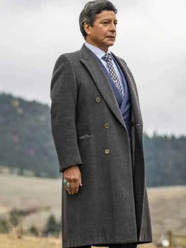 Yellowstone Thomas Rainwater Wool Grey Coat