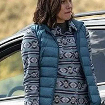 Yellowstone Wendy Moniz Blue Puffer Vest