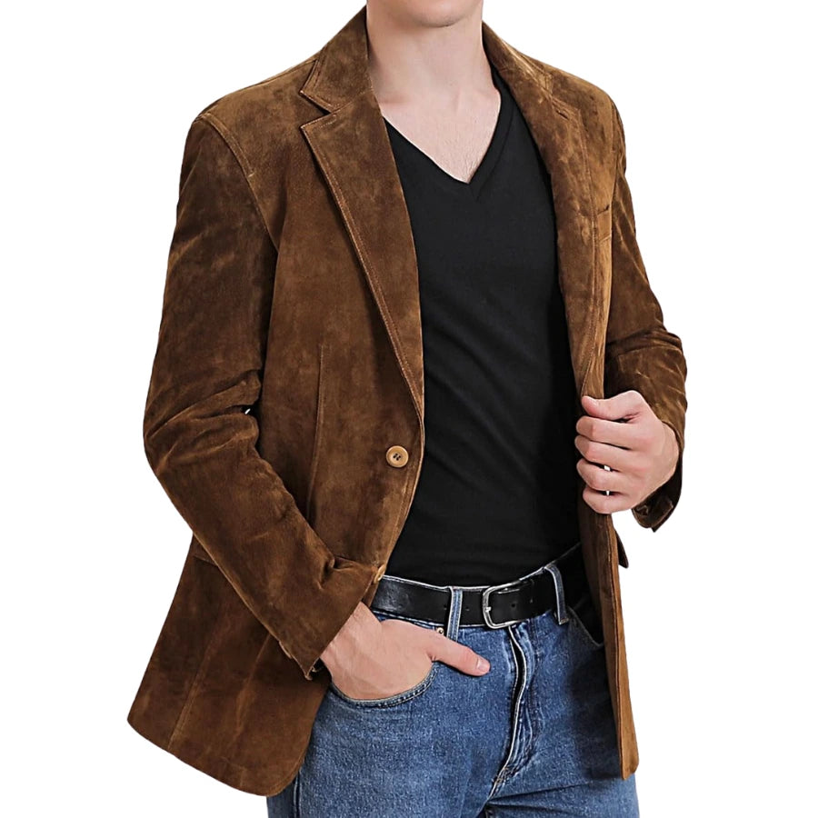 Solstice Suede Leather Blazer