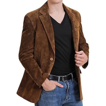Solstice Suede Leather Blazer