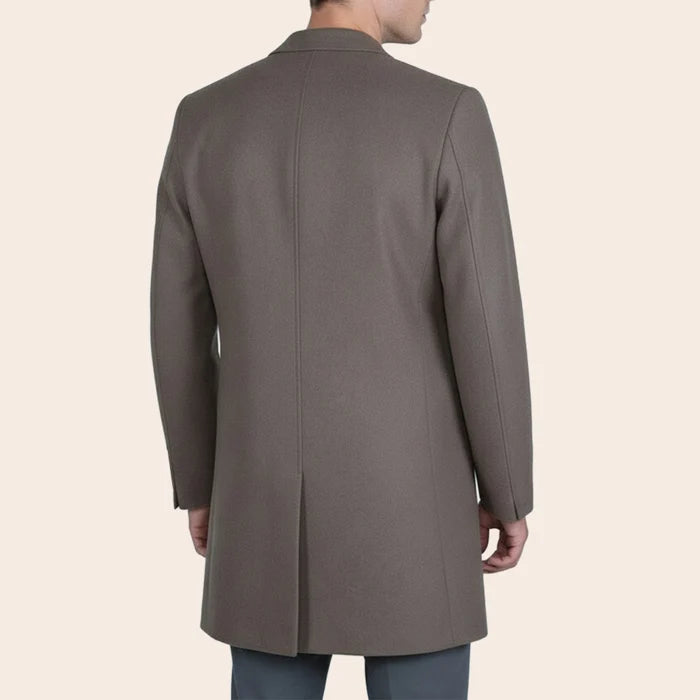 Dunmore Men's Brown Wool Blend Half Coat