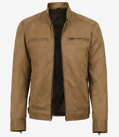 Rockwell Faux Suede Racer Jacket