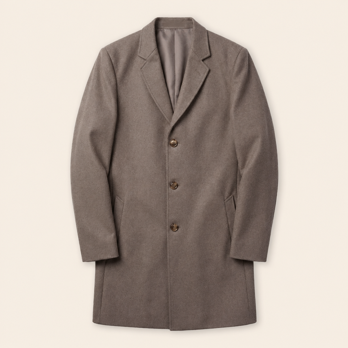 Dunmore Men's Brown Wool Blend Half Coat
