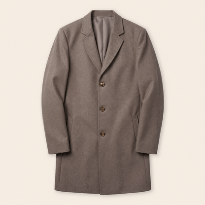 Dunmore Men's Brown Wool Blend Half Coat