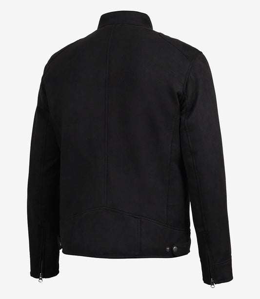 Rockwell Faux Suede Racer Jacket