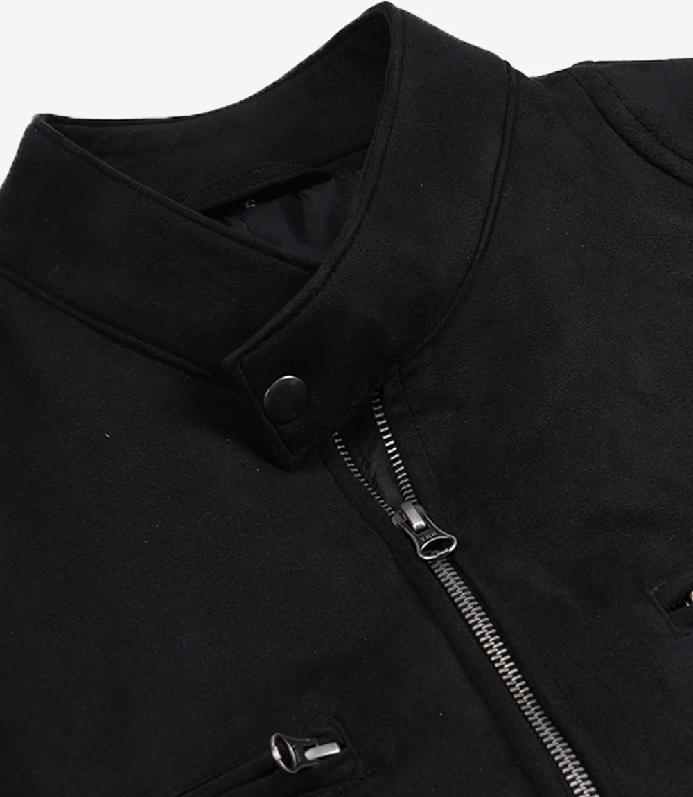 Rockwell Faux Suede Racer Jacket