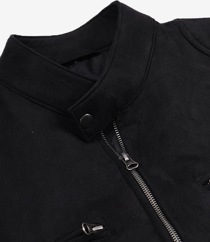 Rockwell Faux Suede Racer Jacket