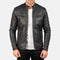 Men Black Leather Biker Jacket