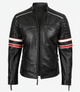 Donovan Racer Jacket with Stripes For Men