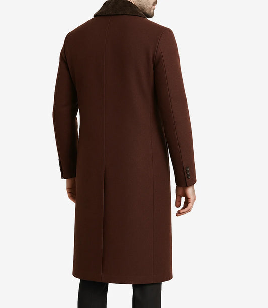 Bellweather Brown Wool Coat For Men