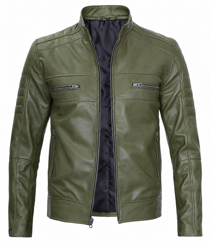 Lennox Cafe Racer Leather Jacket For Men