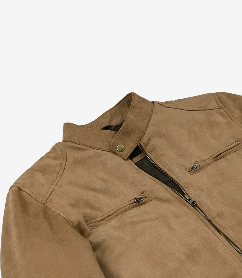 Rockwell Faux Suede Racer Jacket