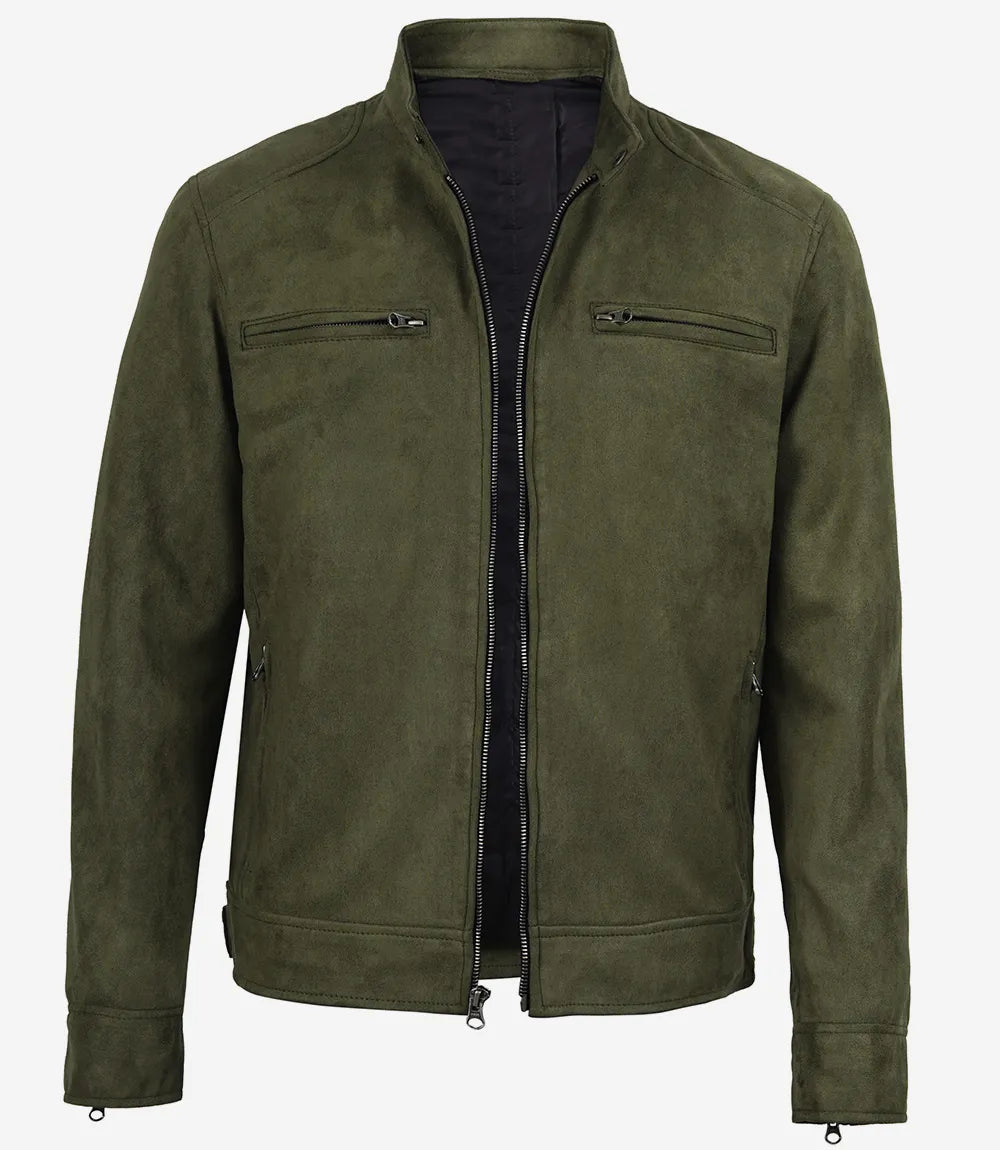 Rockwell Faux Suede Racer Jacket