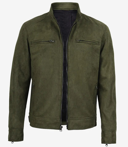 Rockwell Faux Suede Racer Jacket