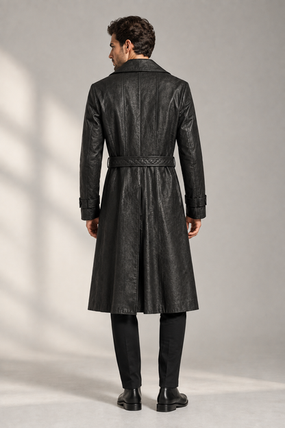 Solvane Leather Duster Coat