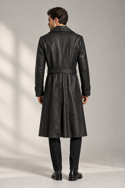 Solvane Leather Duster Coat