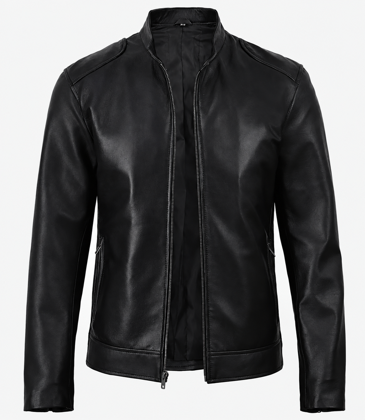 Brennick Flex Leather Cafe Racer Jacket