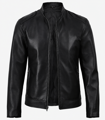 Brennick Flex Leather Cafe Racer Jacket