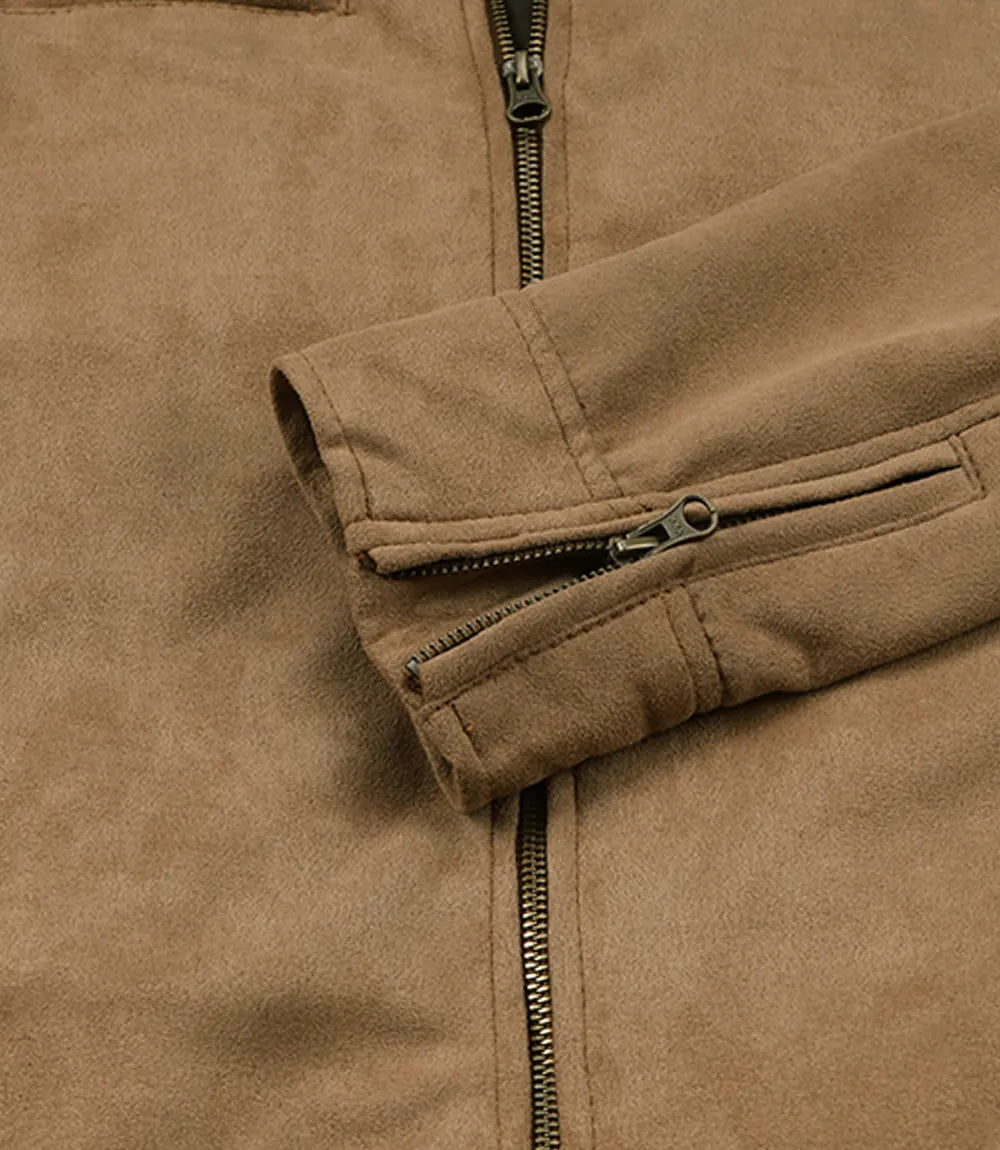 Rockwell Faux Suede Racer Jacket
