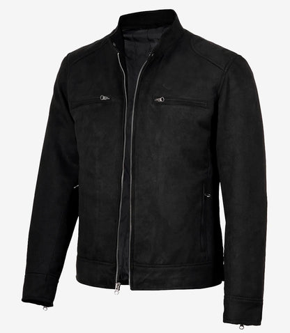 Rockwell Faux Suede Racer Jacket