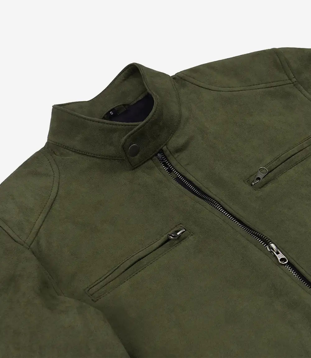 Rockwell Faux Suede Racer Jacket