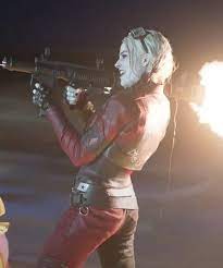Suicide Squad Harley Quinn Red Biker Jacket