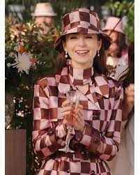 Emily In Paris Season 4 Lily Collins Checkered Trench Coat