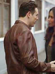 Lucifer S02 Dan Espinoza Brown Leather Jacket