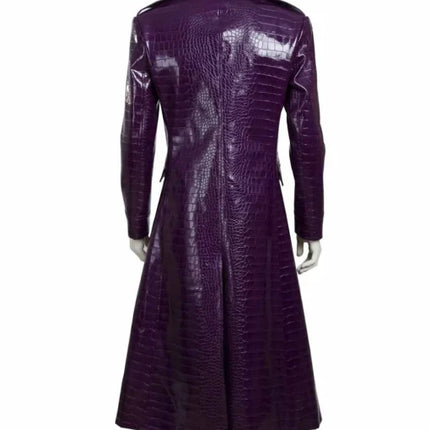 Suicide Squad Joker Crocodile Pattern Trench Coat