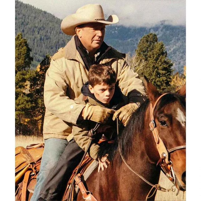 Yellowstone Kevin Costner Beige Cotton Jacket