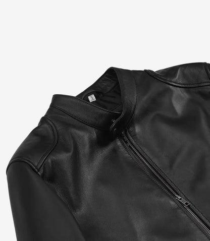 Brennick Flex Leather Cafe Racer Jacket