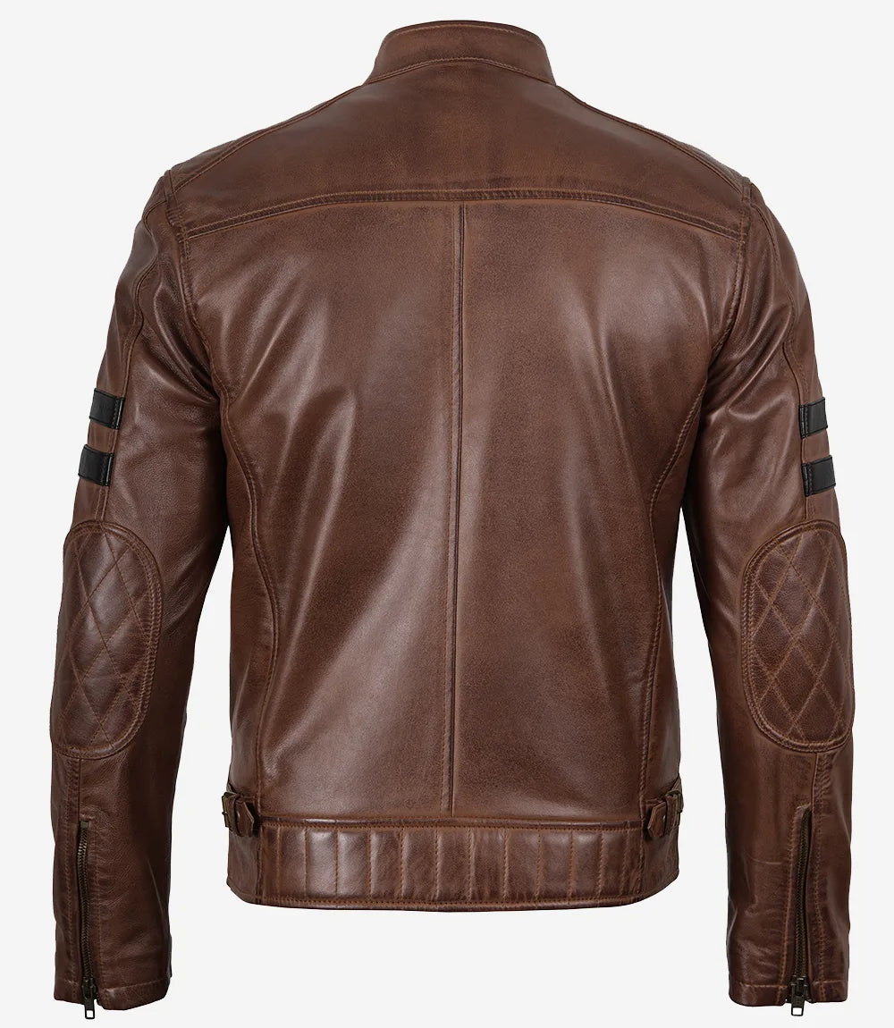 Thatcher Racer Jacket with Stripes