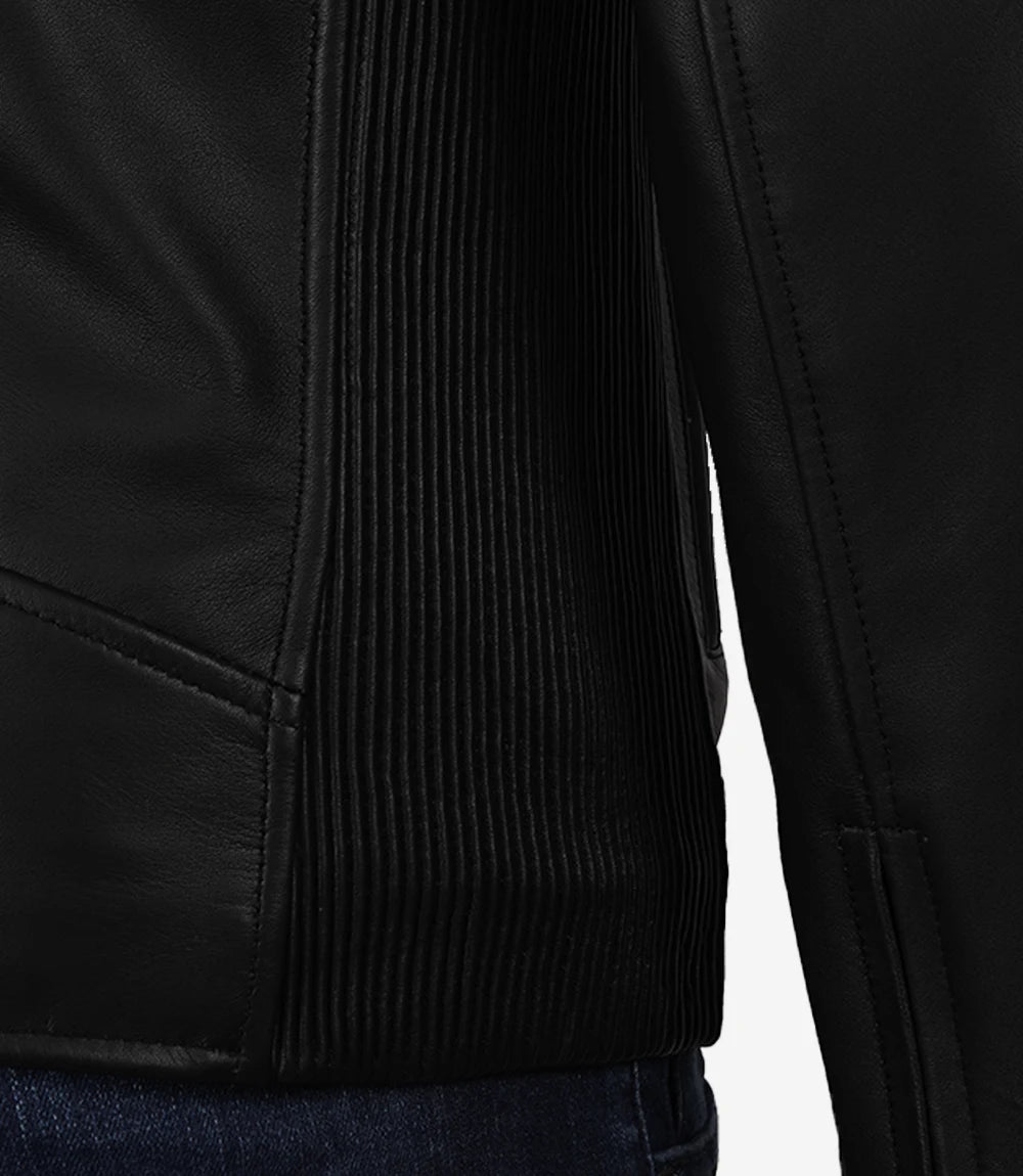 Brennick Flex Leather Cafe Racer Jacket