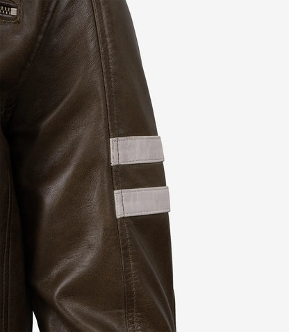 Thatcher Racer Jacket with Stripes