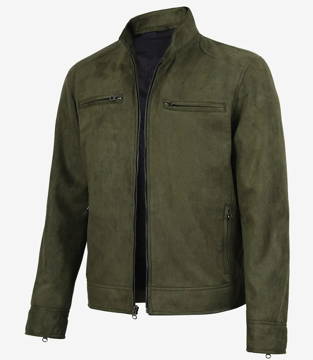 Rockwell Faux Suede Racer Jacket
