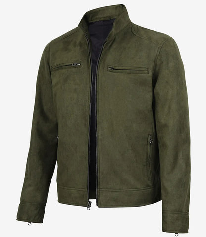 Rockwell Faux Suede Racer Jacket
