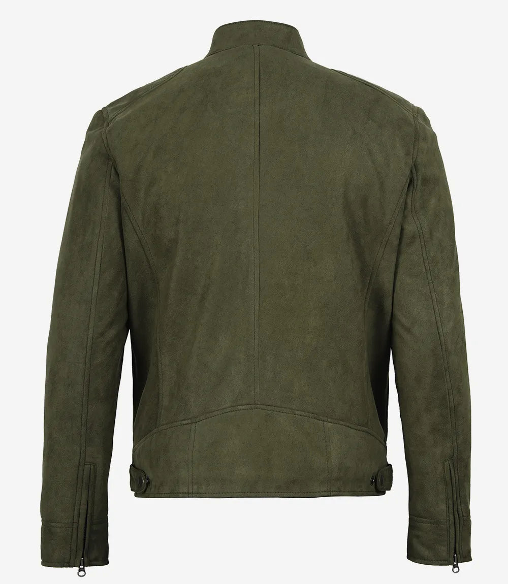 Rockwell Faux Suede Racer Jacket