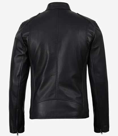 Brennick Flex Leather Cafe Racer Jacket