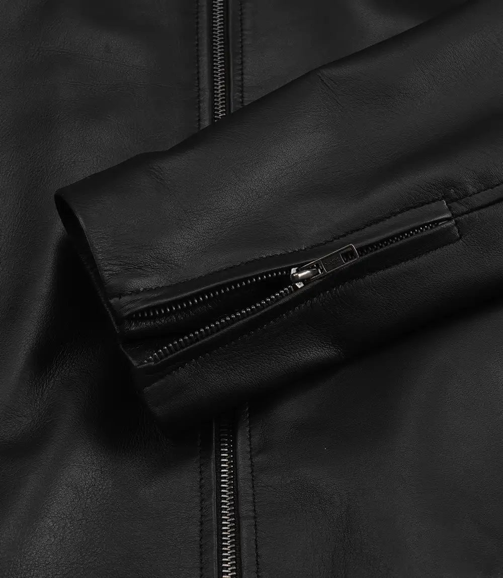 Brennick Flex Leather Cafe Racer Jacket