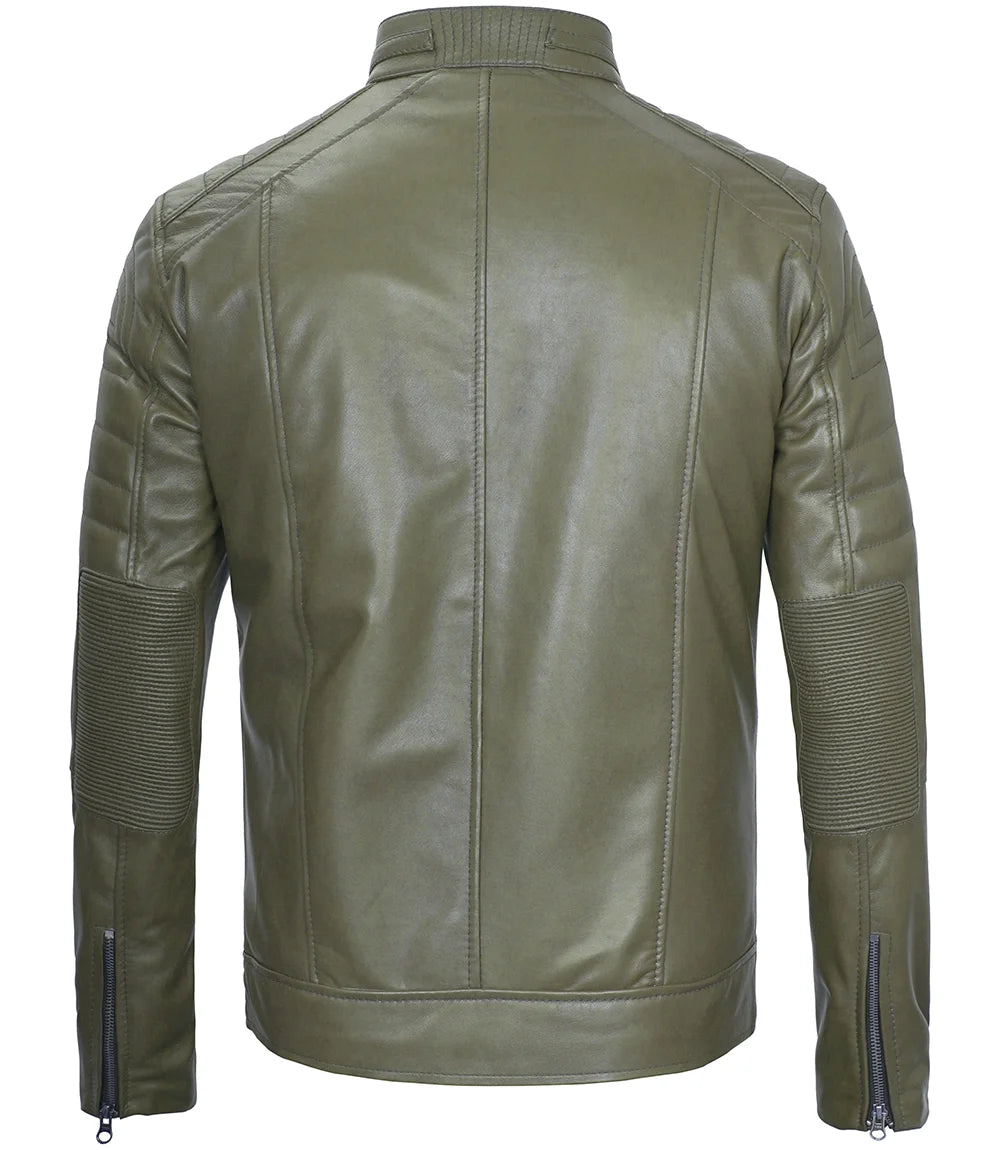 Lennox Cafe Racer Leather Jacket For Men