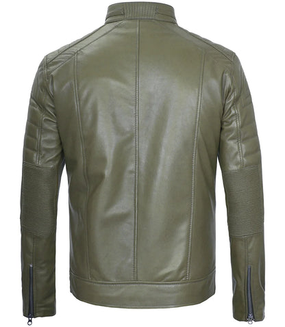 Lennox Cafe Racer Leather Jacket For Men