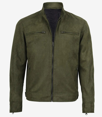 Rockwell Faux Suede Racer Jacket
