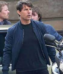 Tom Cruise MI-6 Blue Bomber Jacket