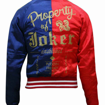 Suicide Squad Harley Quinn Varsity Style Bomber Jacket