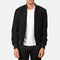 Men Shane Black Suede Bomber Jacket